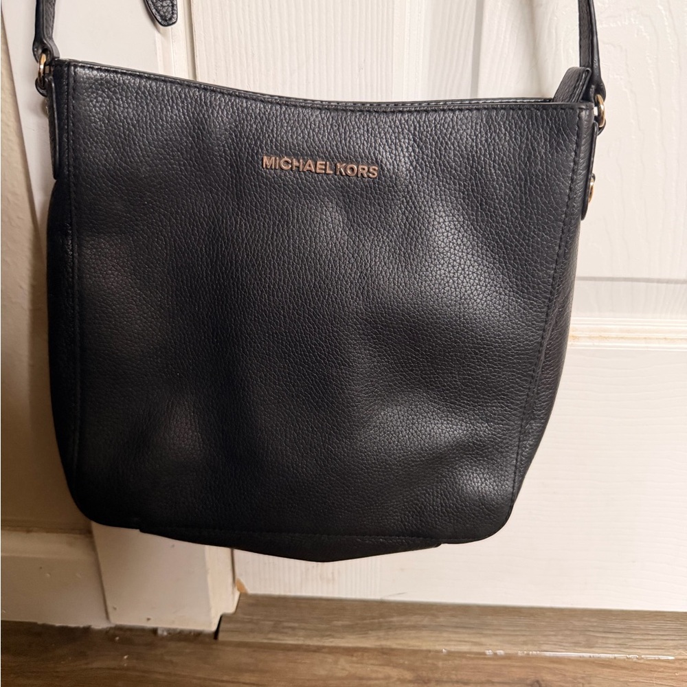 Michael Kors Black Pebbled Leather Shoulder Bag